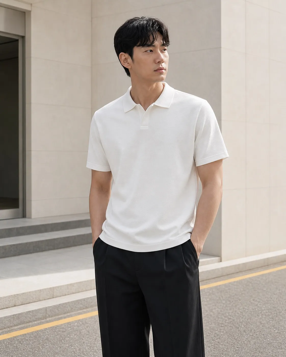 NEOCHIC minimalist polo editorial