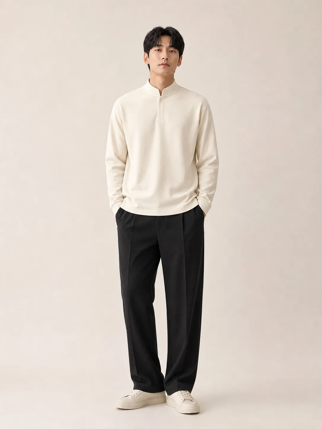 Mock Neck Polo